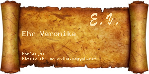 Ehr Veronika névjegykártya